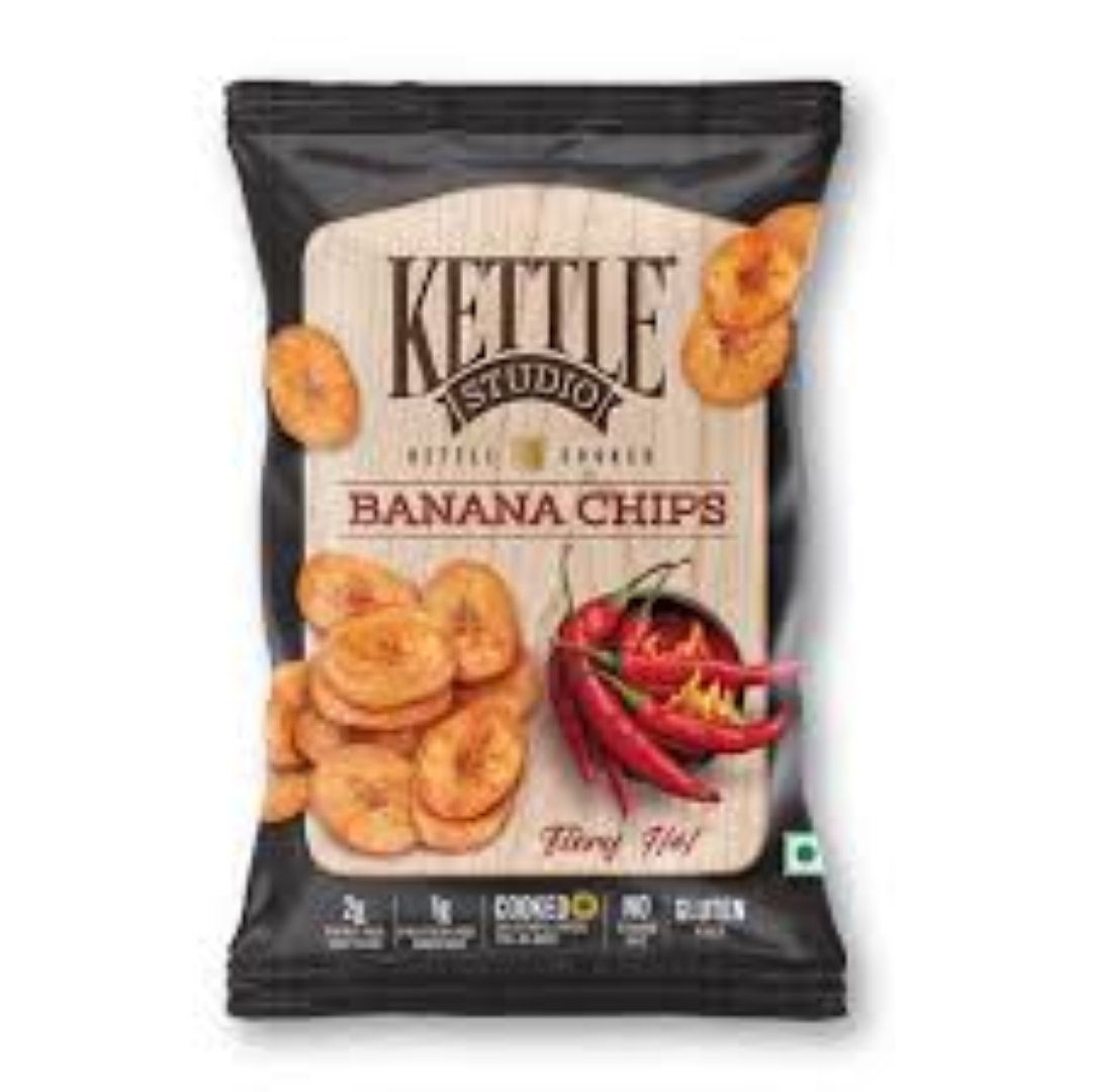 KETTLE C/BANANA CHIPS FIERY HOT 125G